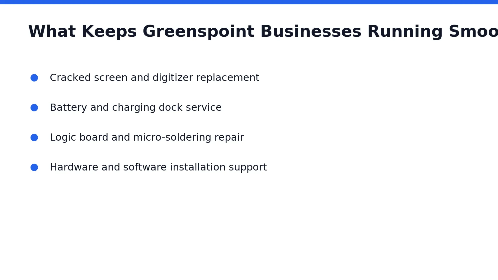 Reliable device repair keeps daily operations moving for companies stationed along the North Houston commercial